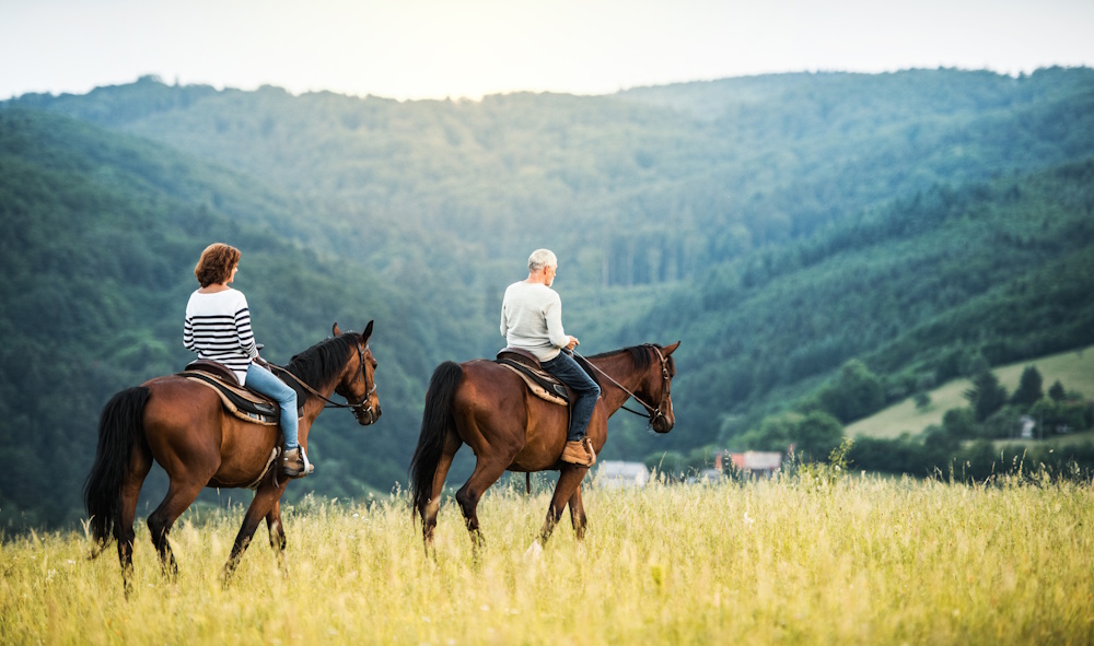 couple riding horses