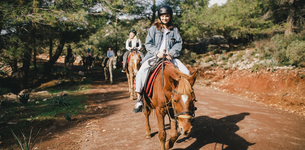 group on trail ride