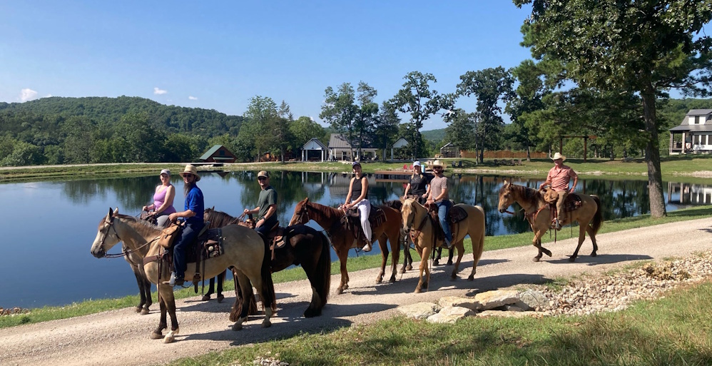 group on a horse ride